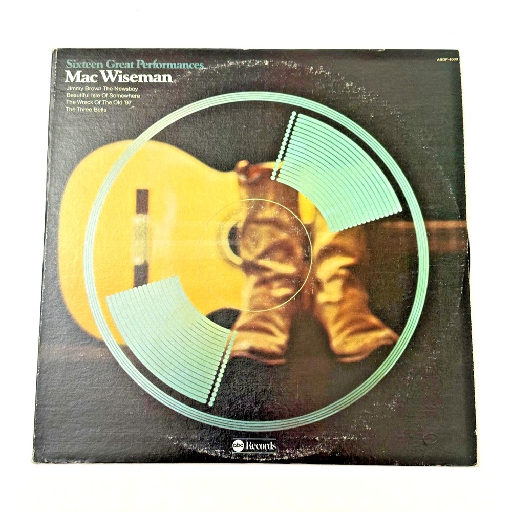 Mac Wiseman – Sixteen Great‎ Performances LP 1975 ABC Records Country Folk Vinyl
